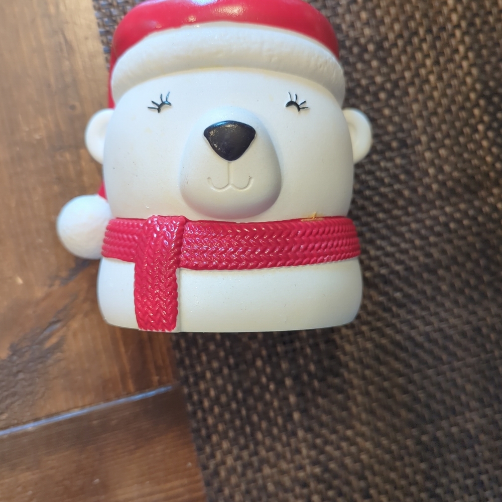 Bath & Body Works Red and White Polar Bear Decor